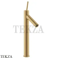 Axor Starck 250 Смеситель для раковины высокий, с донным клапаном 10129250, Brushed Gold