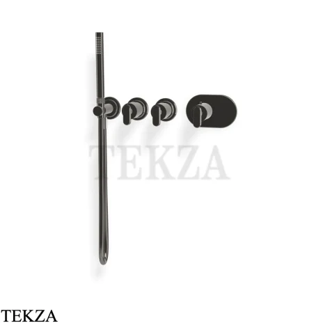 FIMA Carlo Frattini Park Line Термостат для ванны и душа, 2 потока, внешняя часть F1368X2CN, black chrome
