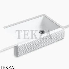 Kohler Whitehaven Мойка для кухни встраиваемая снизу с широким фартуком, чугун K-6351-0, белый глянец Kohler Whitehaven Мойка для кухни встраиваемая снизу с широким фартуком, чугун K-6351-0, белый глянец