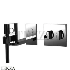 FIMA Carlo Frattini Switch Термостат для душа с изливом и лейкой, внешняя часть, Black chrome