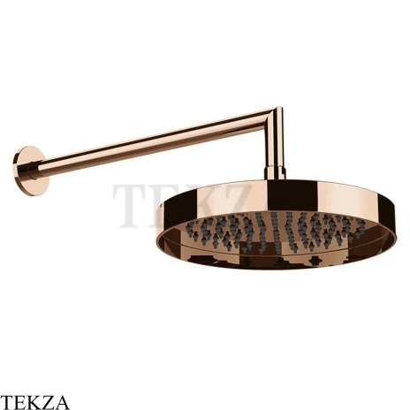 Gessi Incastri Верхняя лейка D25 с кронштейном из стены 63045-030, медь глянец