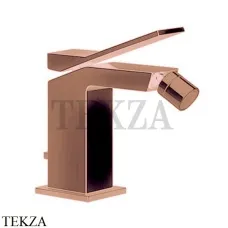 Gessi RETTANGOLO K Смеситель для биде, с донным клапаном 53007-708, Copper Brushed