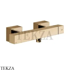 Gessi Rettangolo K Смеситель термостатический для душа 19431-735, Warm Bronze PVD Gessi Rettangolo K Смеситель термостатический для душа 19431-735, Warm Bronze PVD