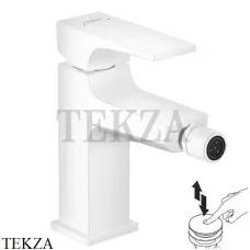 Hansgrohe Metropol Смеситель для биде, с донным клапаном Push-Open 32520700, белый матовый