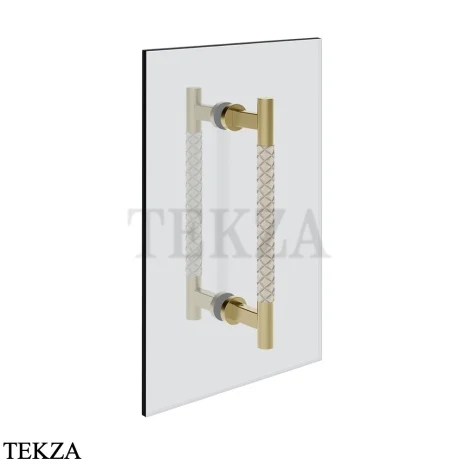Gessi Pelle Tresse Полотенцедержатель для крепления на стекло, 20 см, 78730-435, Crème/ Brass Br. PVD