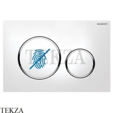 Geberit Sigma20 Клавиша смыва защита от отпечатков пластик 115.882.JT.1, белый матовый/хром глянец