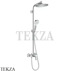 Hansgrohe Crometta S 240 1jet Showerpipe Душевая колонна 27269000, хром глянец Hansgrohe Crometta S 240 1jet Showerpipe Душевая колонна 27269000, хром глянец