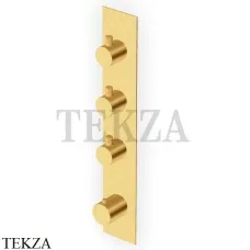 Zucchetti Pan Термостат для душа, 3 выхода, внешняя часть ZT28661.C41, brushed gold