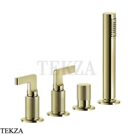 Gessi INCISO Смеситель для ванны, наполнение через слив-перелив 58043-710, Brass PVD