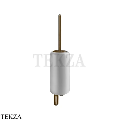 Gessi Goccia Туалетный ёршик настенный, белая керамика 38019-791, Deep Bronze Br. PVD