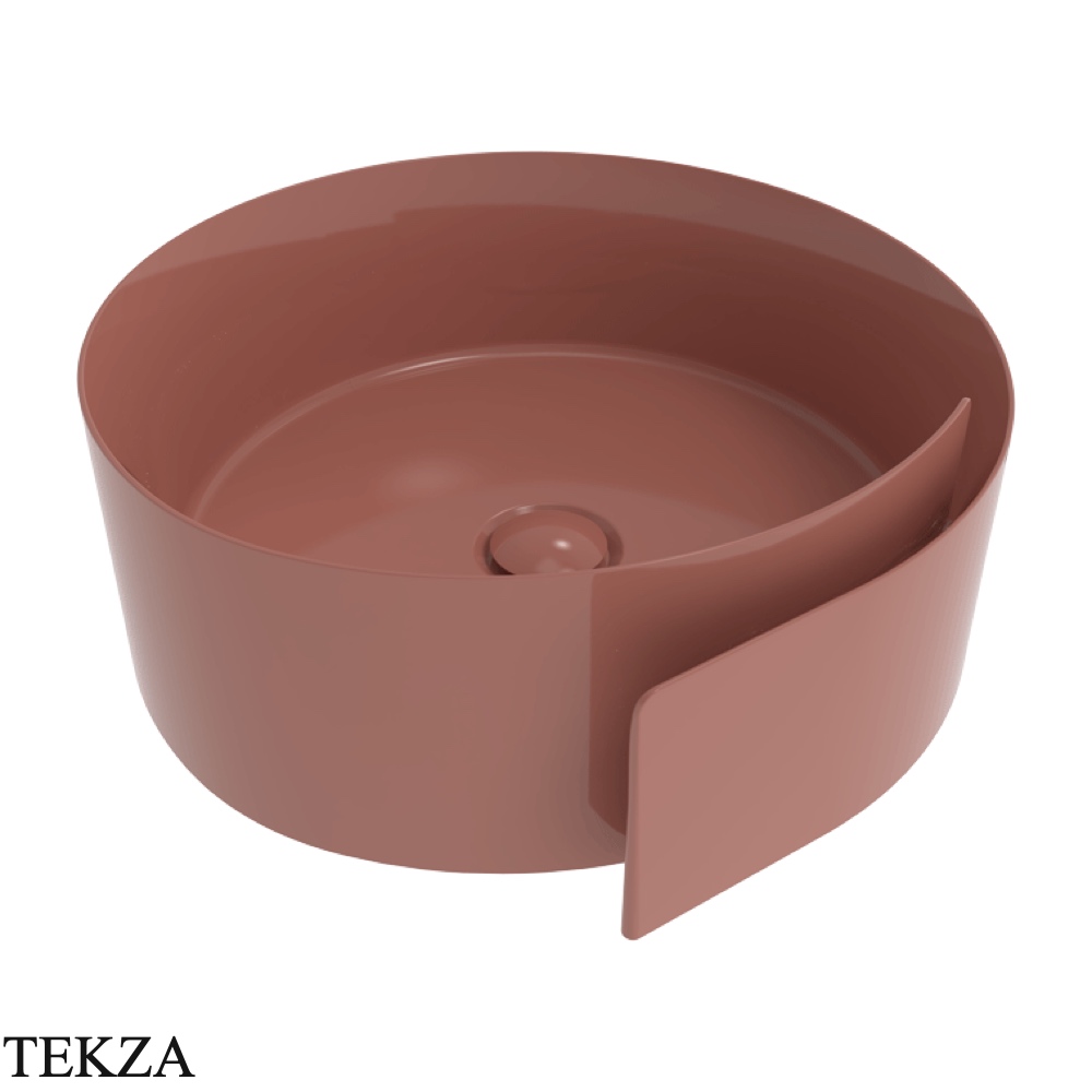 Flaminia Roll раковина накладная 44×44×17 см, терракотовый Terracotta глянец