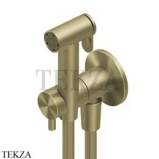 QuadroDesign Гигиенический душ с запорным вентилем ID026 OC, Light Gold