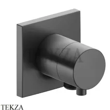 Keuco IXMO Comfort Вентиль запорный с выводом для шланга, квадрат 59541131102, Хром черный шлифованный