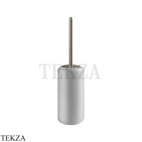 Gessi Goccia Ершик напольный, белая керамика 38043-149, Finox Brushed Nickel