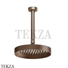 Gessi Inverso Diamantato Верхняя лейка с потолочным кронштейном под размер 63450-708, Copper Brushed PVD