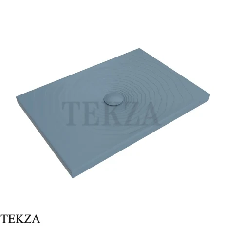 Flaminia Water Drop душевой поддон 100×70×5,5 см, синий Nuvola матовый
