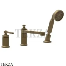 Gessi VENTI20 Смеситель на борт ванны, с гарнитуром 65037-713, Antique Brass