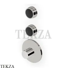 Zucchetti Savoir Термостат для душа, 2 потока, внешняя часть ZSV660.C8N, Nickel глянец-черный