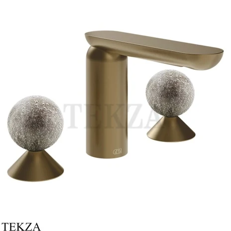 Gessi Perle Смеситель для раковины на 3 отв., без гарнитура 74665-791, бронза Deep
