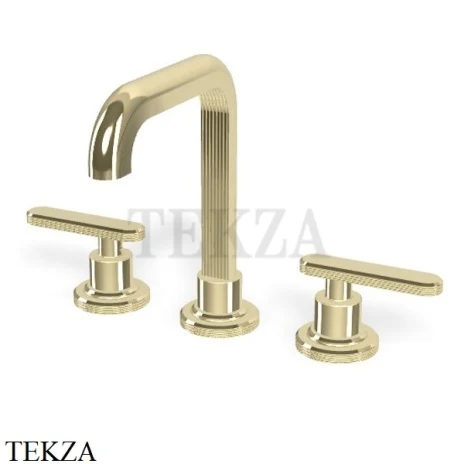 FIMA Carlo Frattini Park Line Смеситель для раковины 3 отв, с донным клапаном F1301HL, Champagne