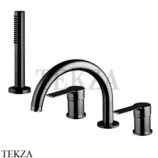 FIMA Carlo Frattini MAST Смеситель на борт ванны, с гарнитуром, F3144NNS, черный матовый