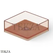 Dea Design Washbasins Раковина настольная квадратная Glasstech DD9008 400 R9, Brown Copper R9