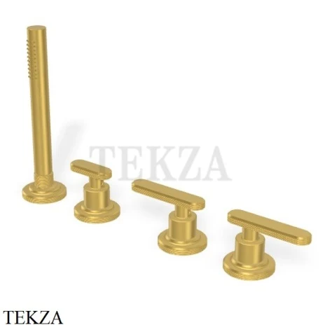 FIMA Carlo Frattini Park Line Смеситель на борт ванны без излива F1324/1OS, Brushed gold