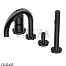 Ritmonio Diametro35 S Смеситель для ванны с гарнитуром PR52EG202 C04, черный матовый