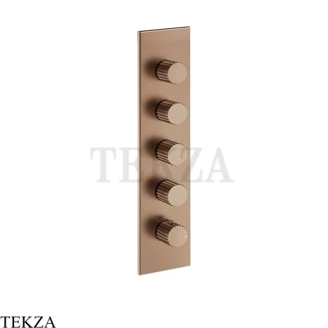 Gessi Incastri Термостат для душа 4 потока, внешняя часть 75318-708, медь Brushed