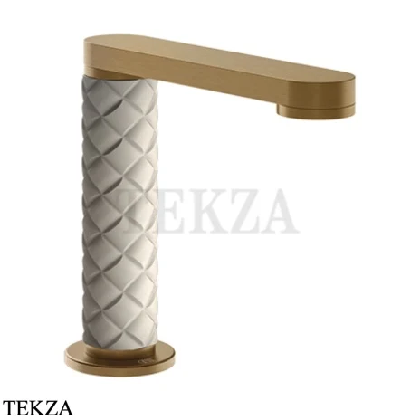 Gessi Pelle Tresse Излив для раковины на борт 78421-448, Crème/ Deep Bronze Br. PVD