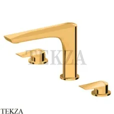Newform Delta Zero Смеситель для раковины 3 отв., без гарнитура 72200.61.020, PVD Glossy Gold