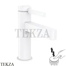 Hansgrohe FINORIS Смеситель для раковины 100, с донным клапаном Push-Open 76010700, белый матовый Hansgrohe FINORIS Смеситель для раковины 100, с донным клапаном Push-Open 76010700, белый матовый