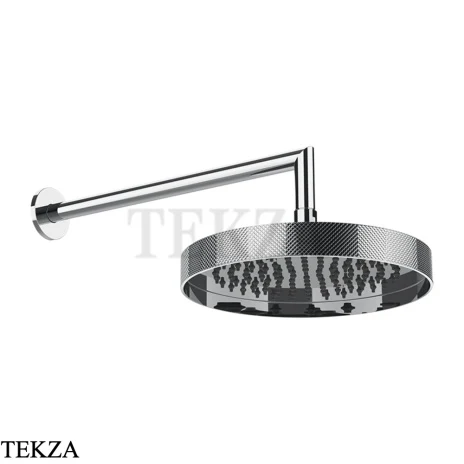 Gessi Inverso Diamantato Верхняя лейка с кронштейном D25,0 см 63645-031, Хром глянец