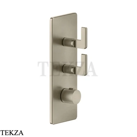Gessi INCISO WELLNESS Термостат 2 выхода, внешняя часть 58204-149, Finox Brushed Nickel