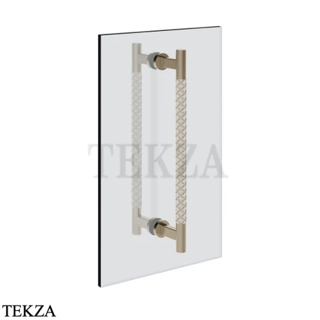 Gessi Pelle Tresse Полотенцедержатель для крепления на стекло, 45 см 78732-432, Crème/ Finox Br. Nickel