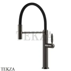 Gessi KITCHEN Venti20 Смеситель для кухни полупрофессиональный 60634-707, Black Metal Brushed