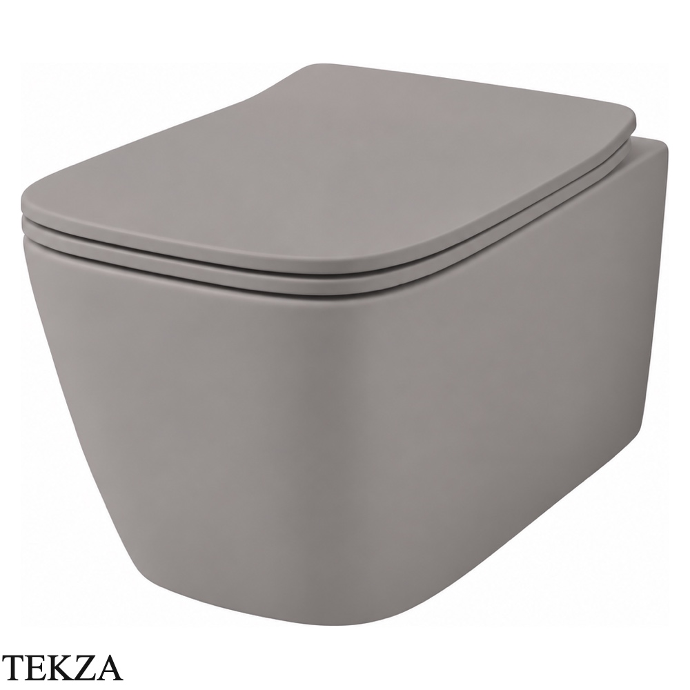 ArtCeram A16 унитаз подвесной чаша без ободка The.Reel ASV006 60 00, Gravel матовый