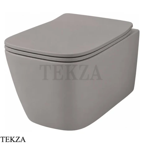 ArtCeram A16 унитаз подвесной чаша без ободка The.Reel ASV006 60 00, Gravel матовый