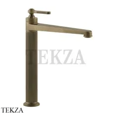 Gessi VENTI20 Смеситель для раковины высокий, с донным клапаном 65003-713, Antique Brass