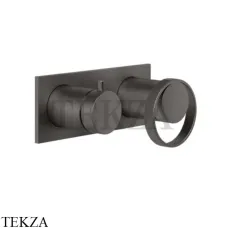 Gessi ANELLO Смеситель для душа с переключателем 2 потока 63379-707, Black Metal Brushed Gessi ANELLO Смеситель для душа с переключателем 2 потока 63379-707, Black Metal Brushed