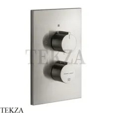 Gessi Emporio Via Manzoni Термостат для душа на 2 выхода, внешняя часть 38794-149, Finox Brushed Nickel