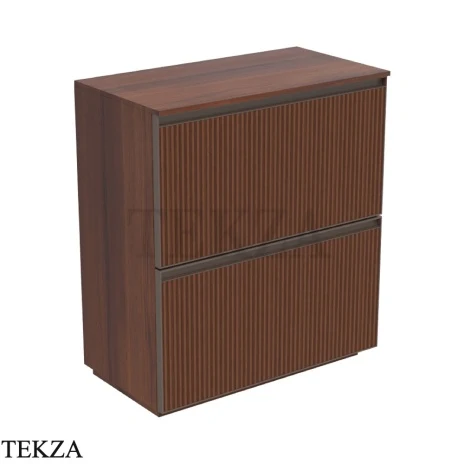 Flaminia Cubika модуль хранения напольный 70×37×78,5 см, 2 ящика, орех Noce Greca