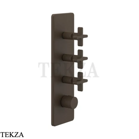 Gessi INCISO WELLNESS Термостат 3 выхода, внешняя часть 58226-845, Dark Bronze