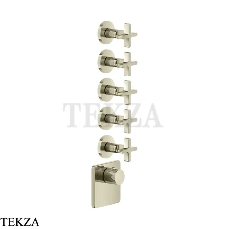 Gessi INCISO WELLNESS Термостат 5 выходов, внешняя часть 58350-720, Nickel PVD