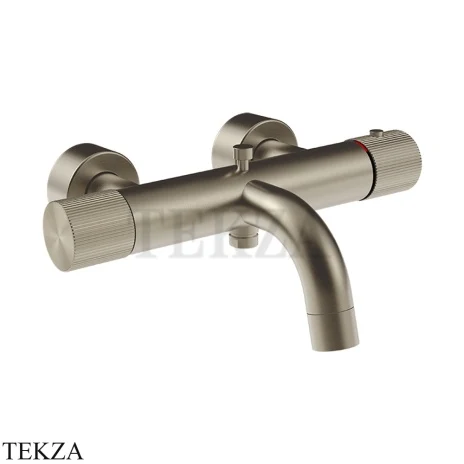 Gessi Habito RIGATO Термостатический смеситель для ванны с изливом 70513-149, Finox Brushed Nickel