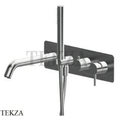 Newform X-Steel 316 Смеситель для ванны с гарнитуром, внешняя часть 69680EX.59.064, PVD Brushed gun metal