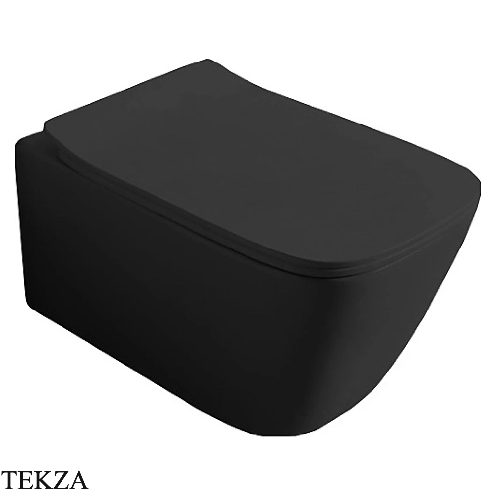 ArtCeram A16 унитаз подвесной чаша без ободка The.Reel ASV006 17 00, черный матовый