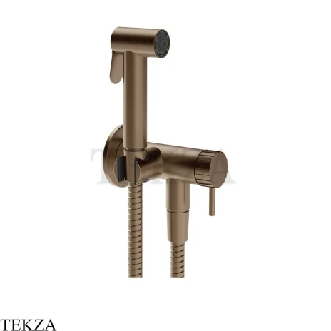 Gessi Incastri Гигиенический душ с запорным узлом, выводом воды и держателем 75527-761, бронза Coffee