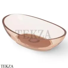 Dea Design Washbasins Раковина настольная овальная Glasstech DD9037 600 R9, Brown Copper R9