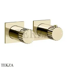 Gessi Incastri Термостат для душа 2 потока, внешняя часть 75134-710, Brass PVD